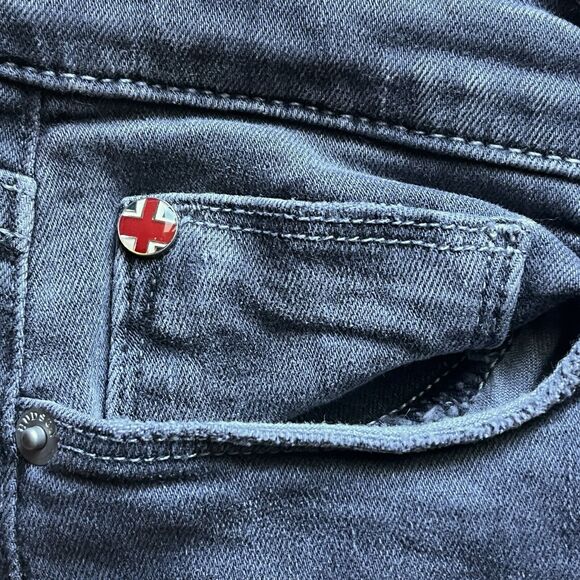 Hudson Krista Ankle Super Skinny Jeans W32 L27.5 Gray Denim Stretch Distressed - Picture 5 of 8